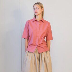 EFFORTLESS UNIFORM COTTON SHIRT - BRANDO - ROSE